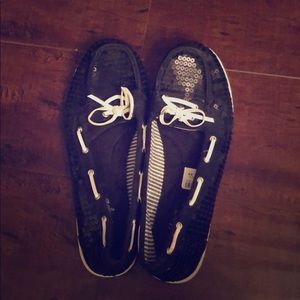 Sequined Black Shoes